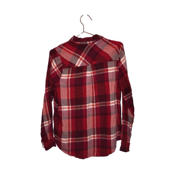 Lucky Brand Red Plaid Flannel Button Down - Size Small - Picture 2 of 4